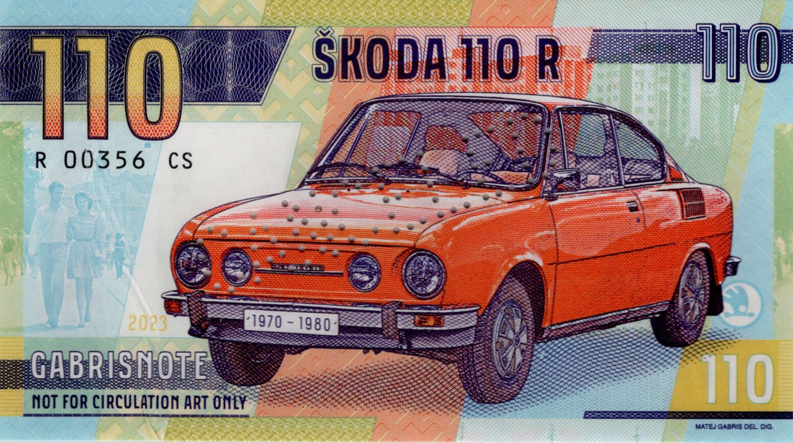 Škoda 110 R - přední strana