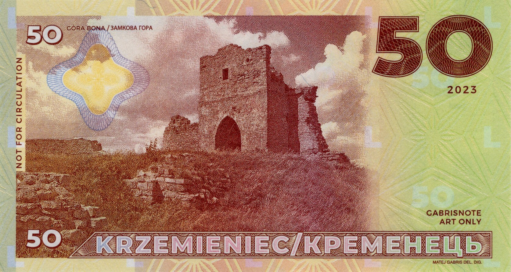 50 Bona Sforza - modrá verze - zadní strana