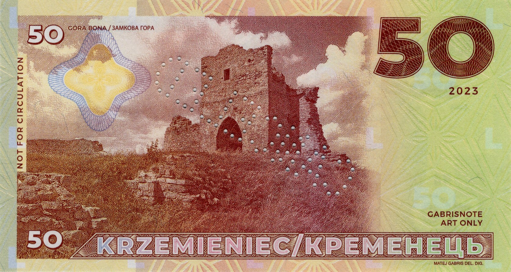 50 Bona Sforza - modrá verze - zadní strana