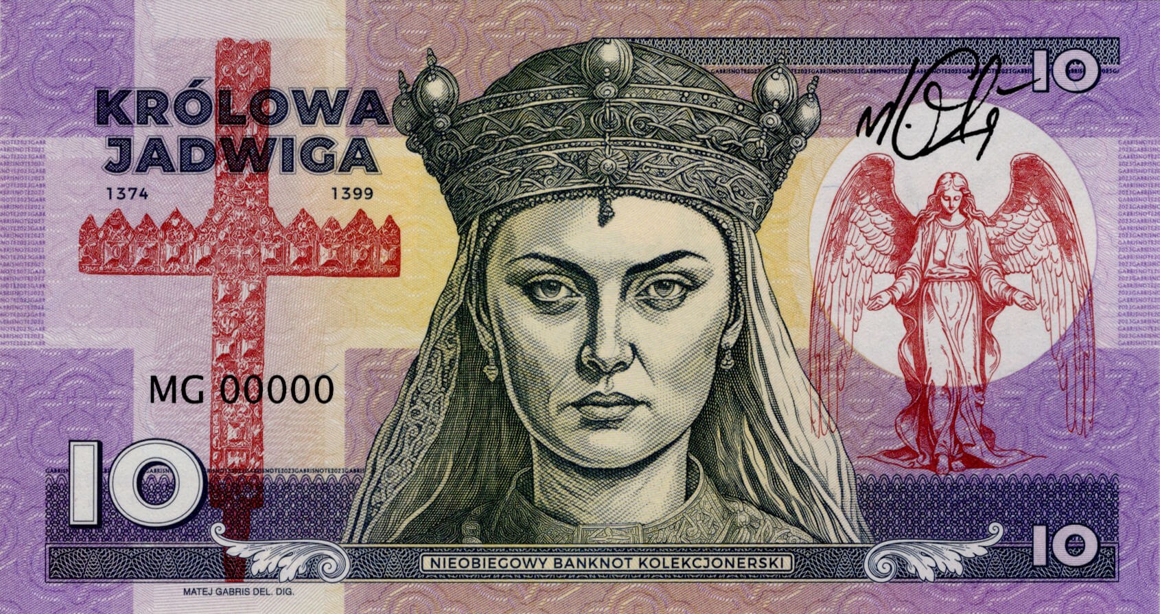 10 Jadwiga - přední strana