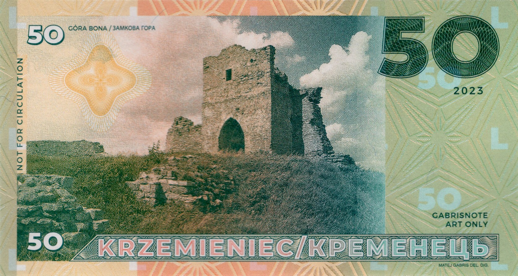 50 Bona Sforza - zelená verze - zadní strana