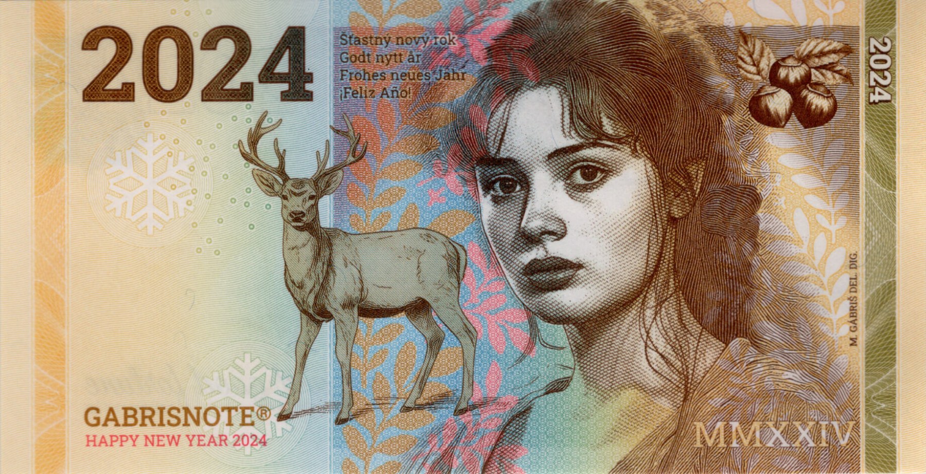 PF GABRISNOTE 2024 - přední strana
