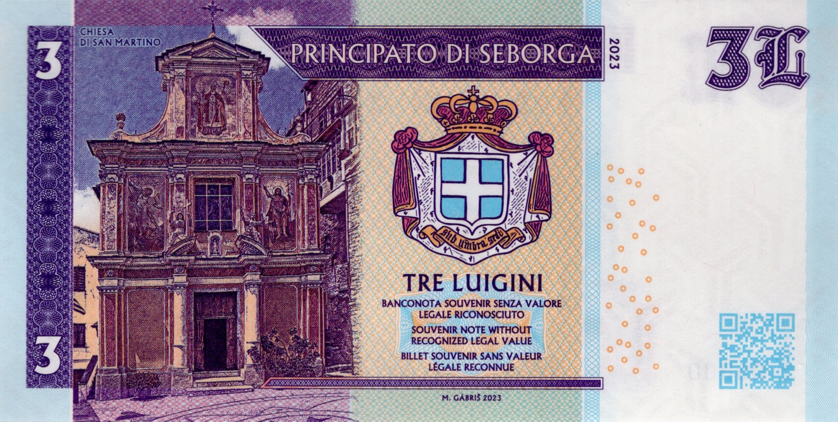 3 Luiginy S.A.S. NINA Principessa di Seborga - zadní strana