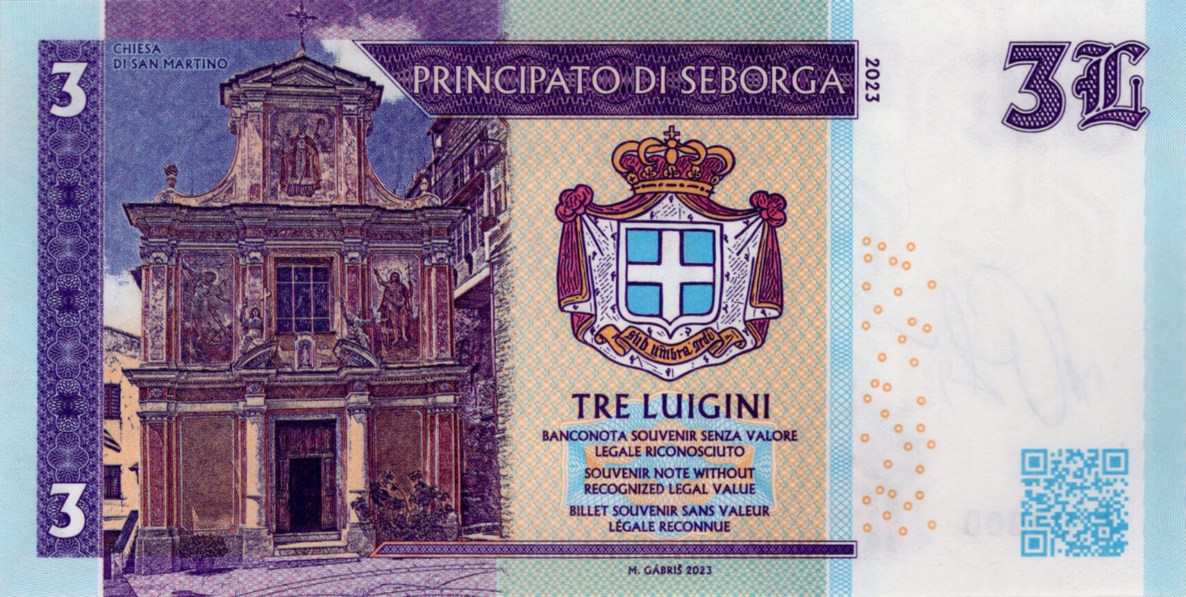 3 Luiginy S.A.S. NINA Principessa di Seborga - zadní strana