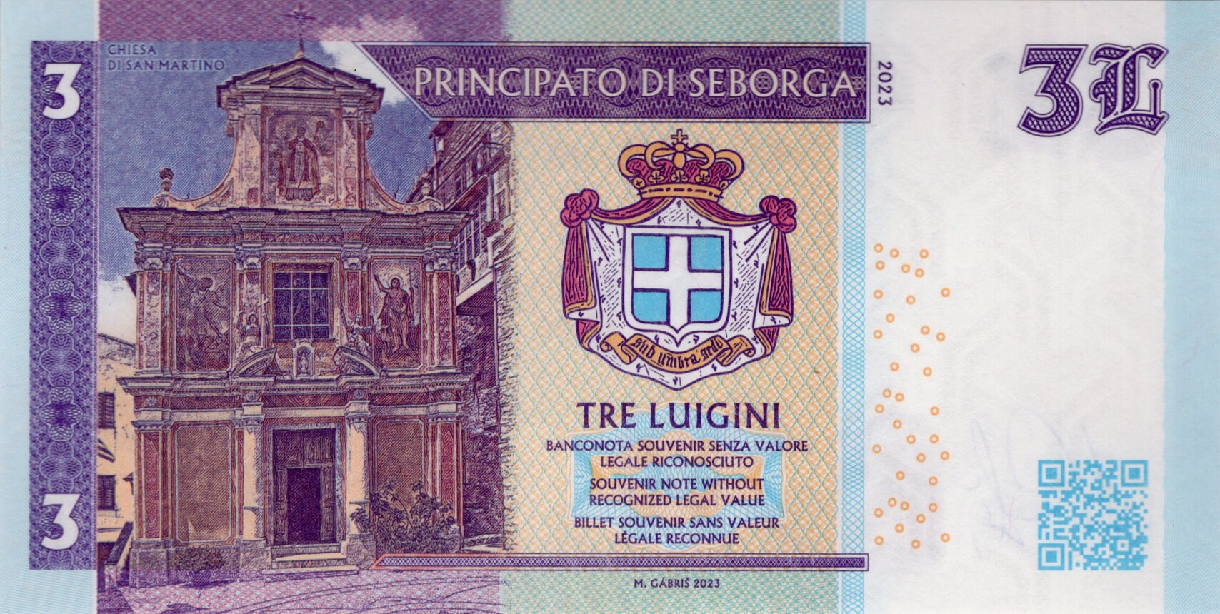 3 Luiginy S.A.S. NINA Principessa di Seborga - zadní strana