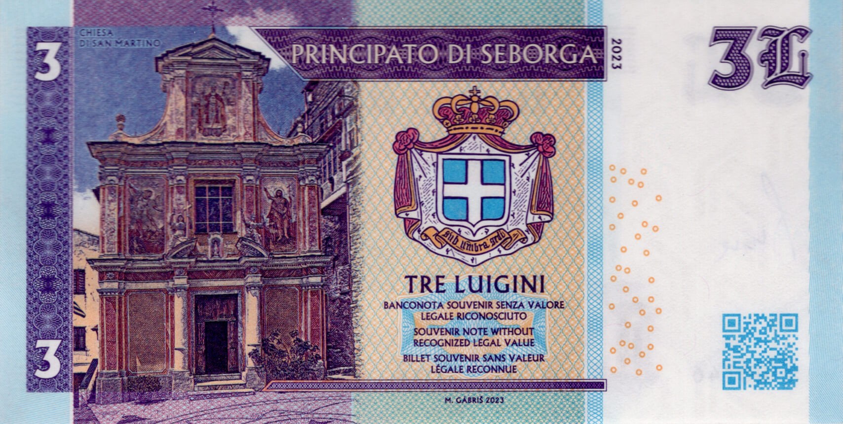 3 Luiginy S.A.S. NINA Principessa di Seborga - zadní strana