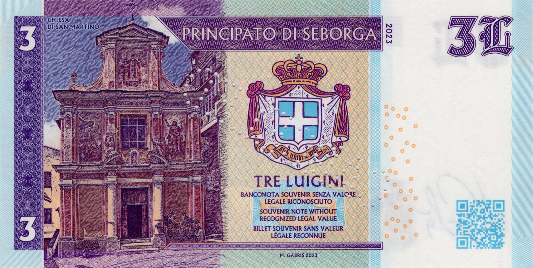 3 Luiginy S.A.S. NINA Principessa di Seborga - zadní strana