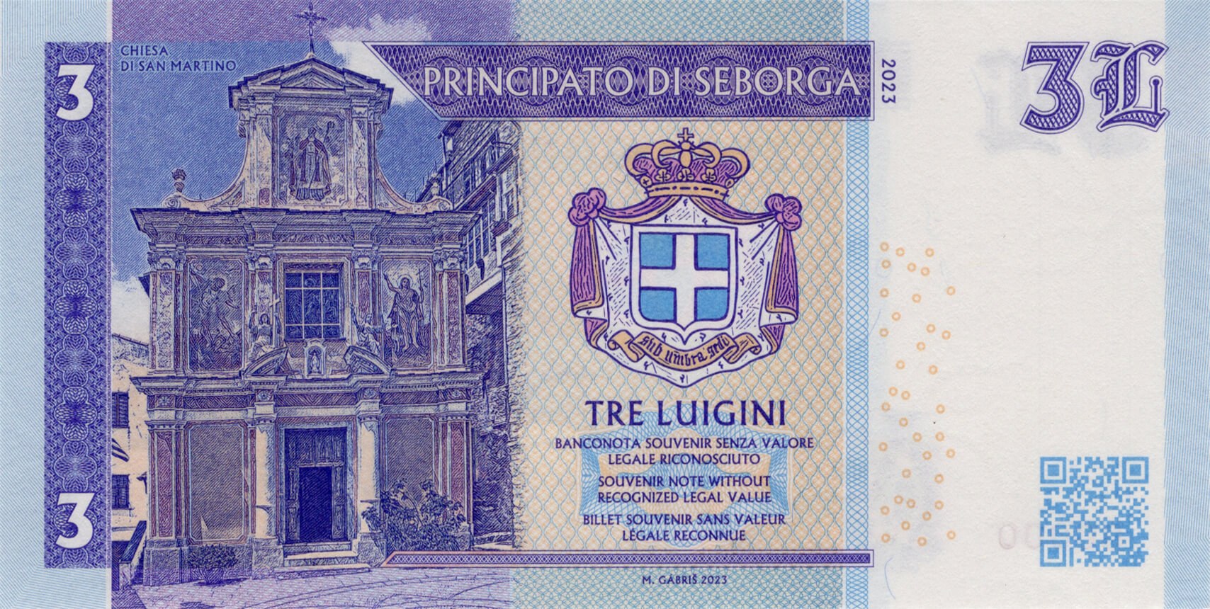 3 Luiginy S.A.S. NINA Principessa di Seborga - zadní strana