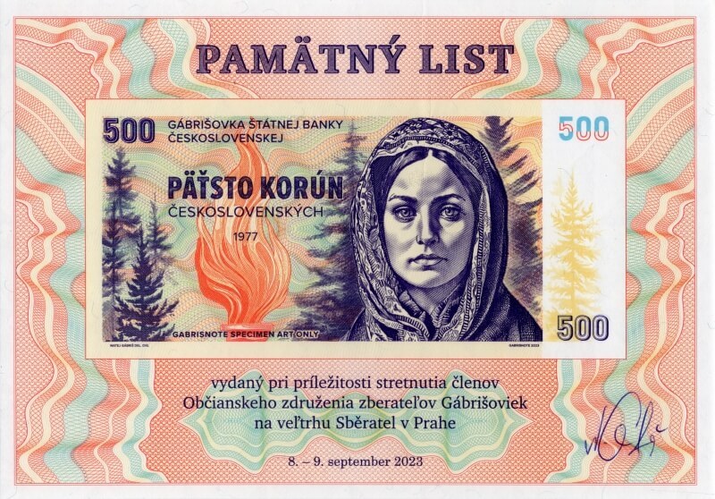 Památný list Praha 2023