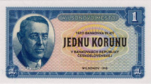 1 koruna Wilsonov / Československo - modrá verze