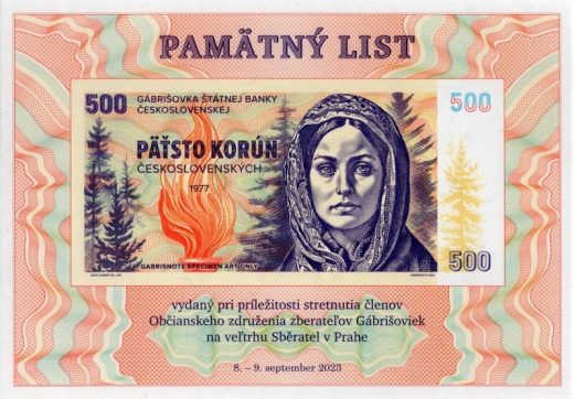 Památný list Praha 2023