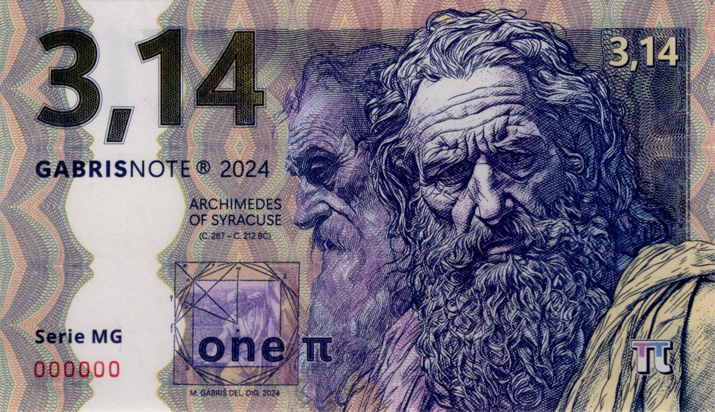 3,14 Archimedes - přední strana