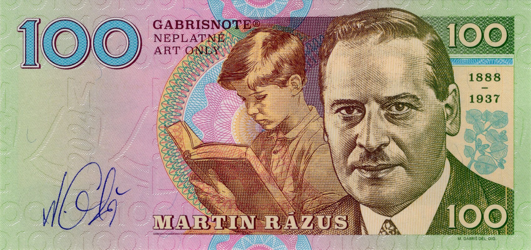 100 Martin Rázus - přední strana