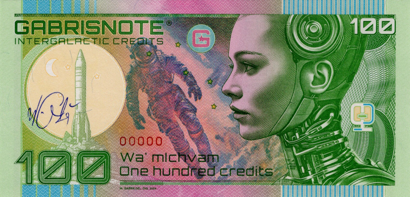 100 Galaxi Credits - přední strana