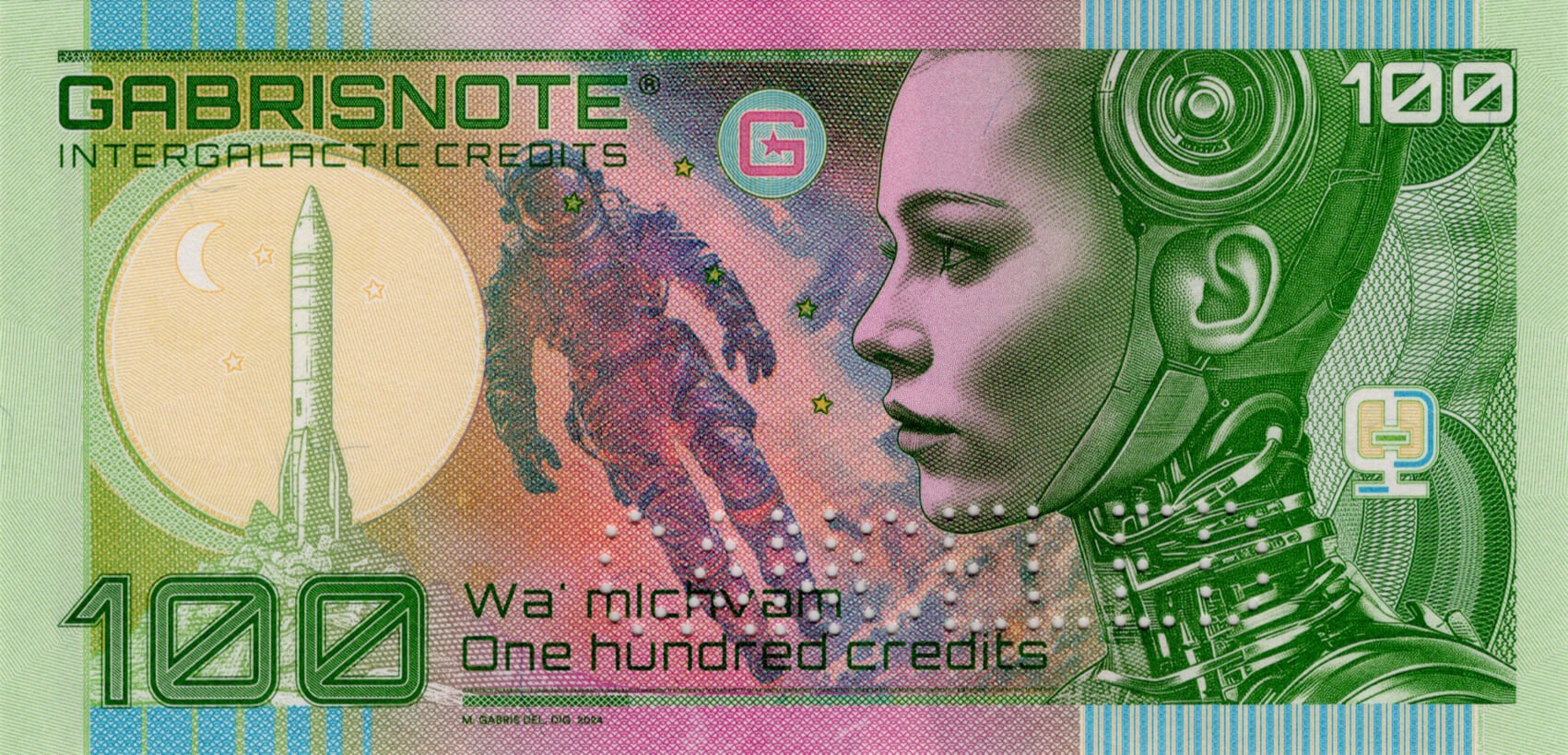 100 Galaxi Credits - přední strana