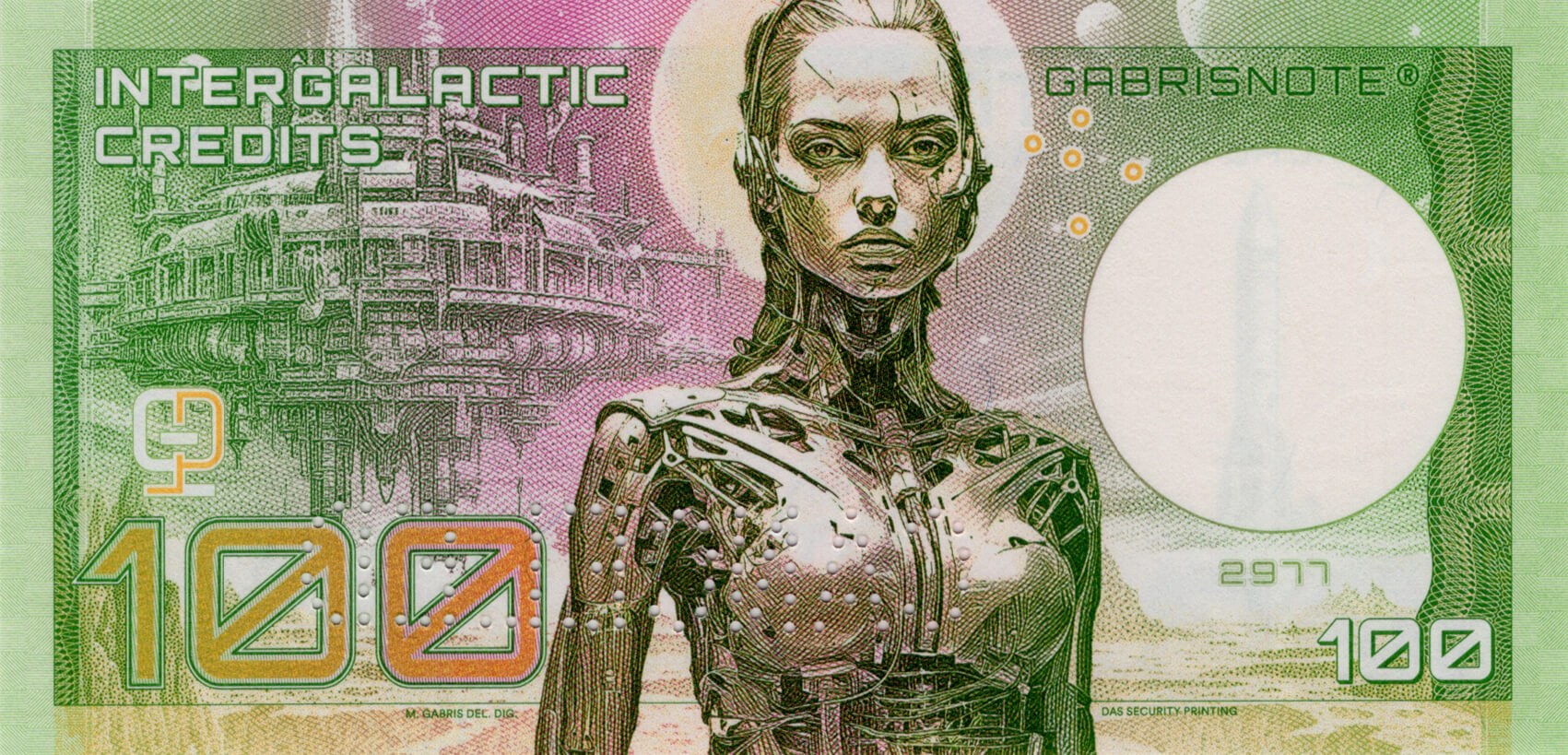 100 Galaxi Credits - zadní strana