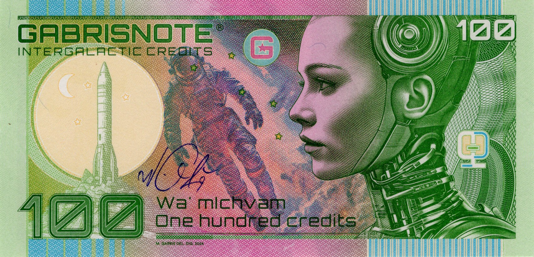 100 Galaxi Credits - přední strana