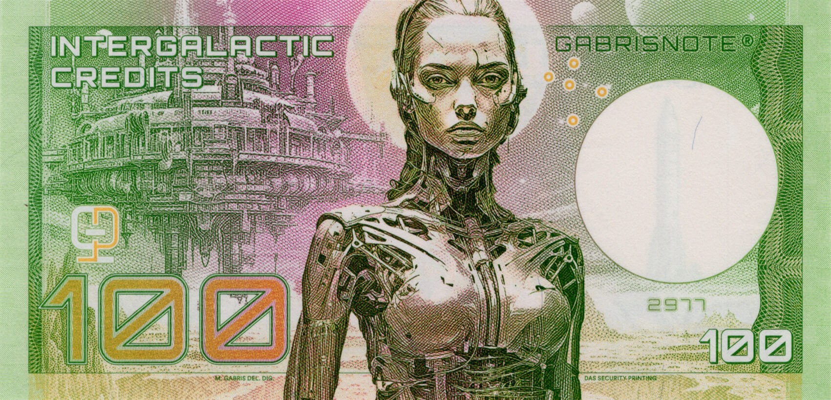 100 Galaxi Credits - zadní strana