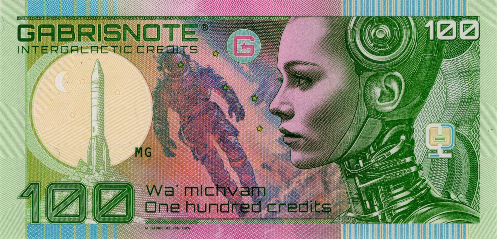 100 Galaxi Credits - přední strana