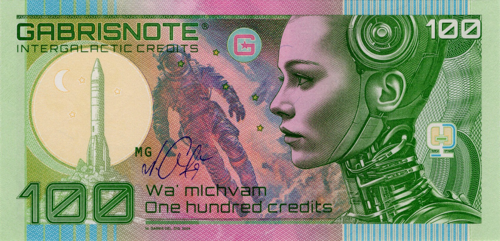 100 Galaxi Credits - přední strana