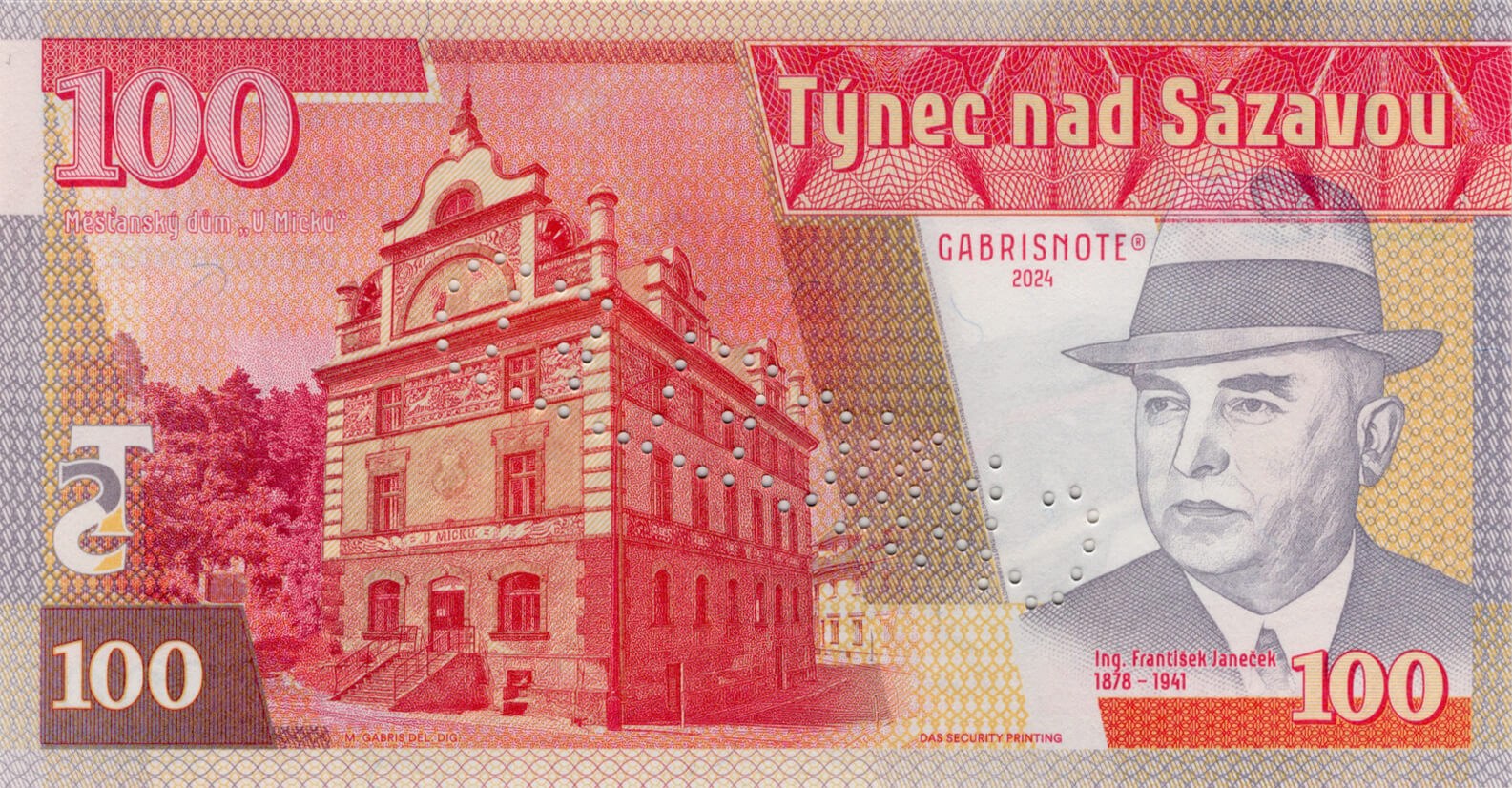 100 Korun Jawa 350 - zadní strana