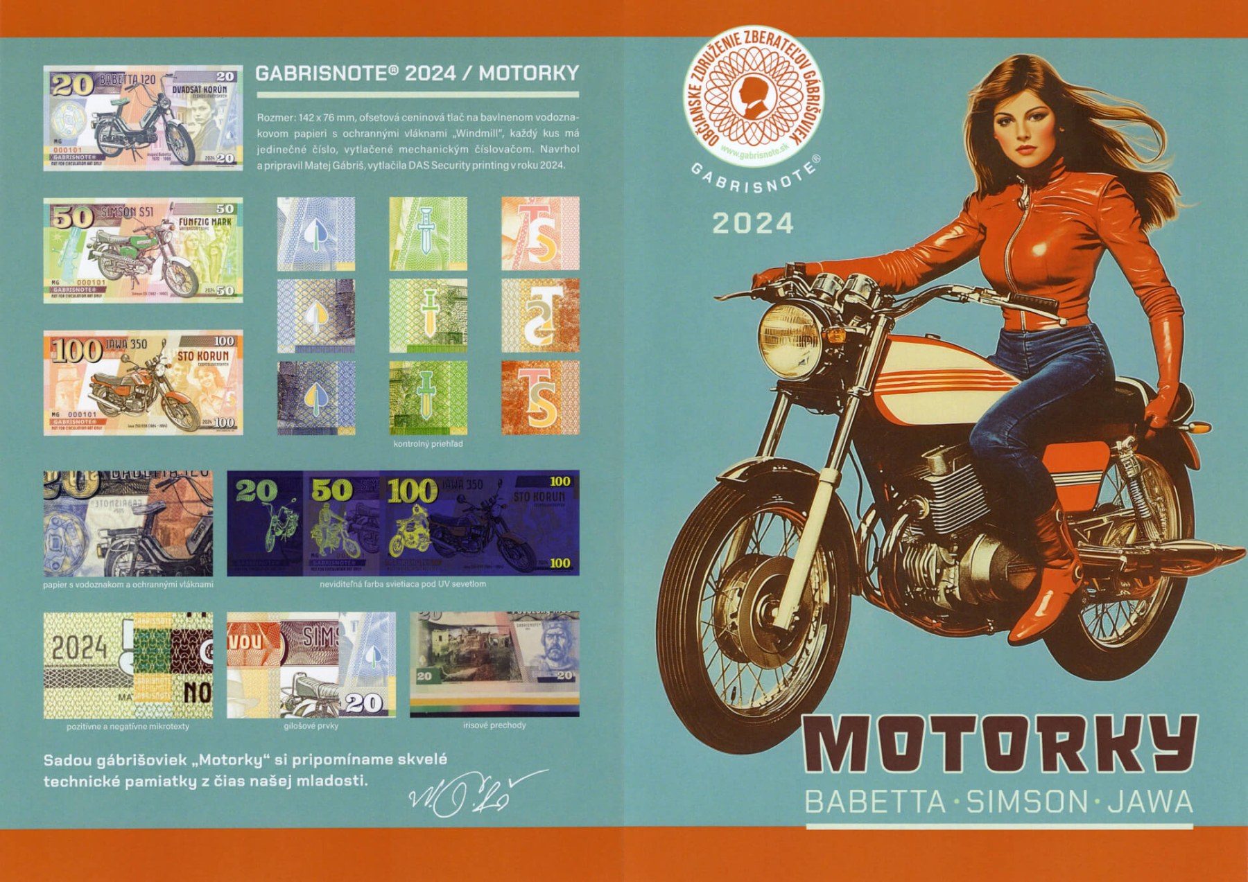 Motorky Babetta Simson Jawa (folder) - přední strana