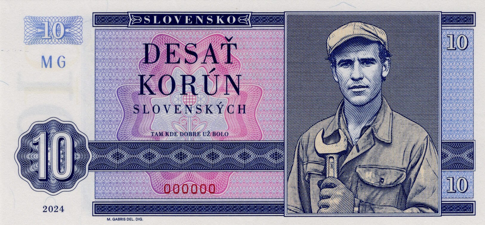 10 Korún Slovenských - přední strana