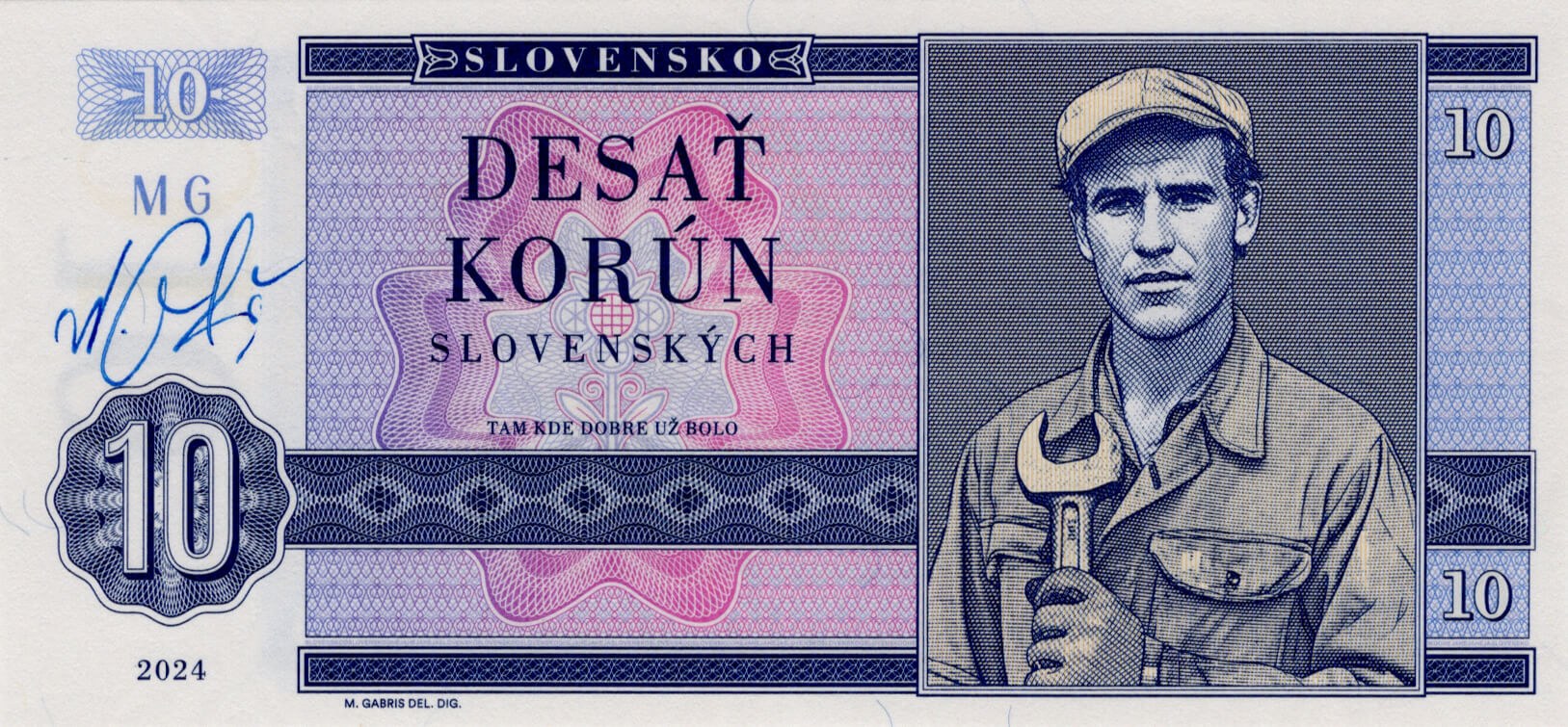 10 Korún Slovenských - přední strana