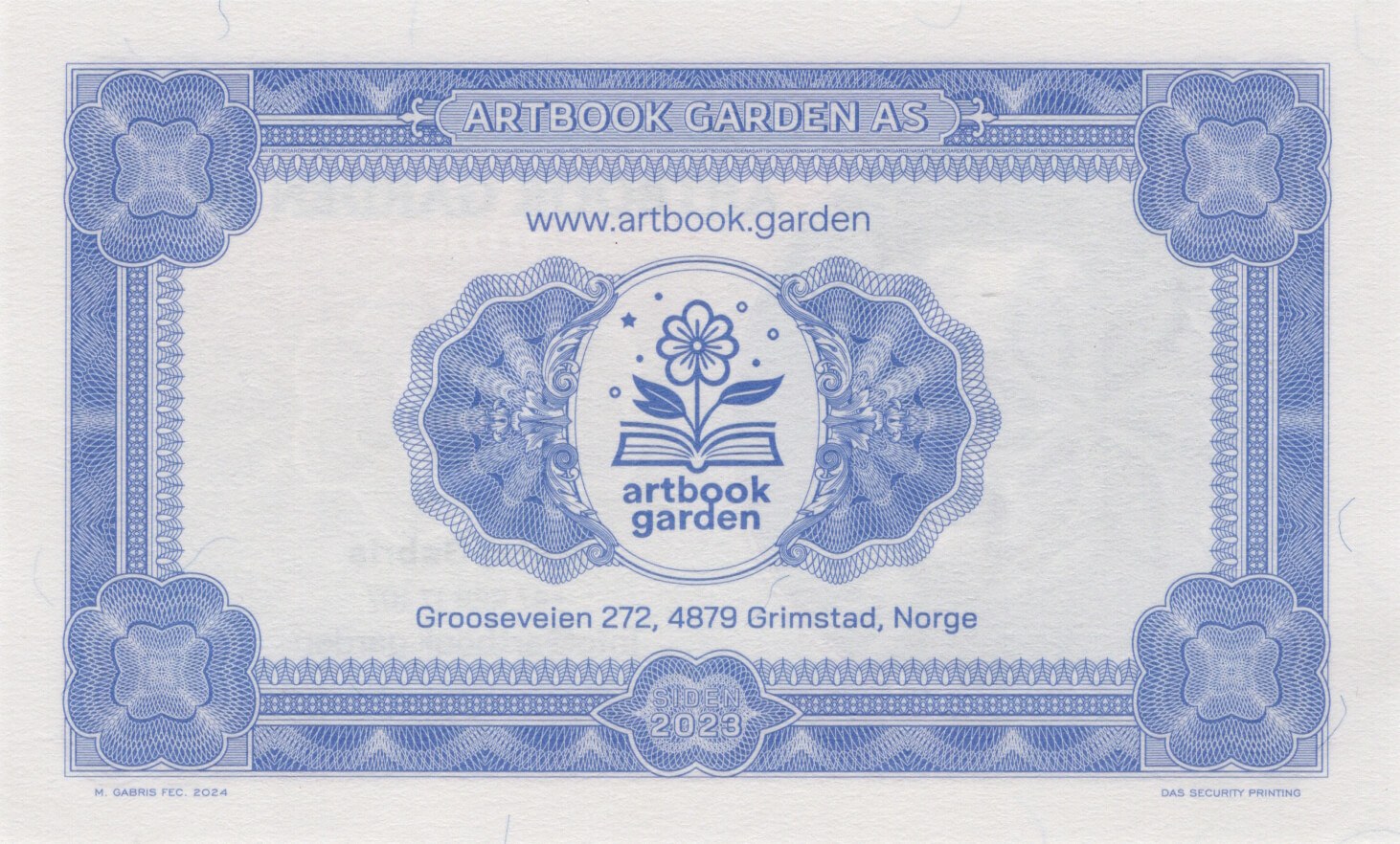 ARTBOOK GARDEN AS - zadní strana