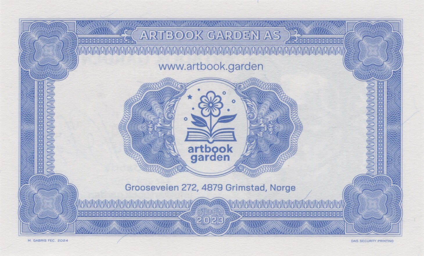 ARTBOOK GARDEN AS - zadní strana