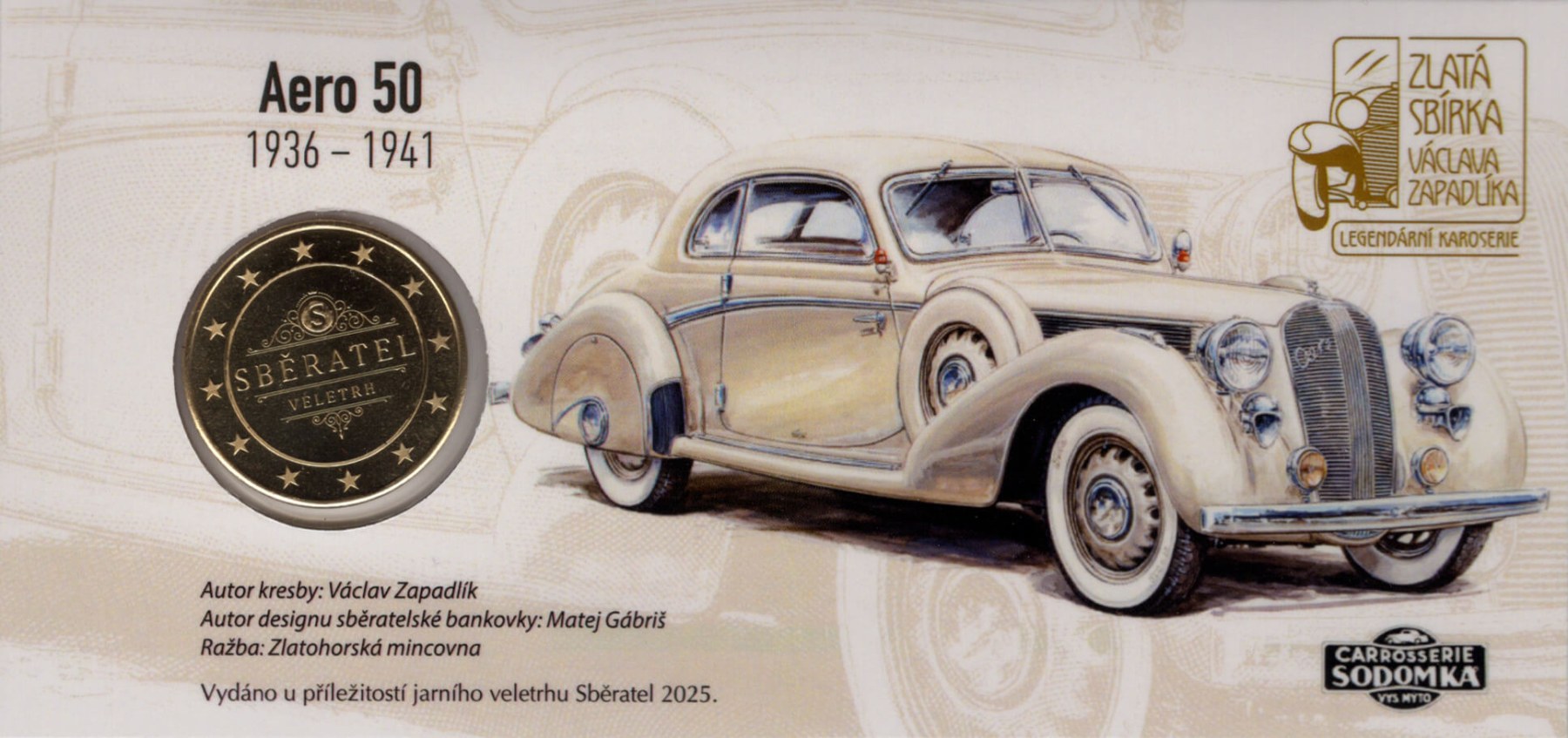 100 korun Zapadlík AERO 50 1936 - 1941 - zadní strana