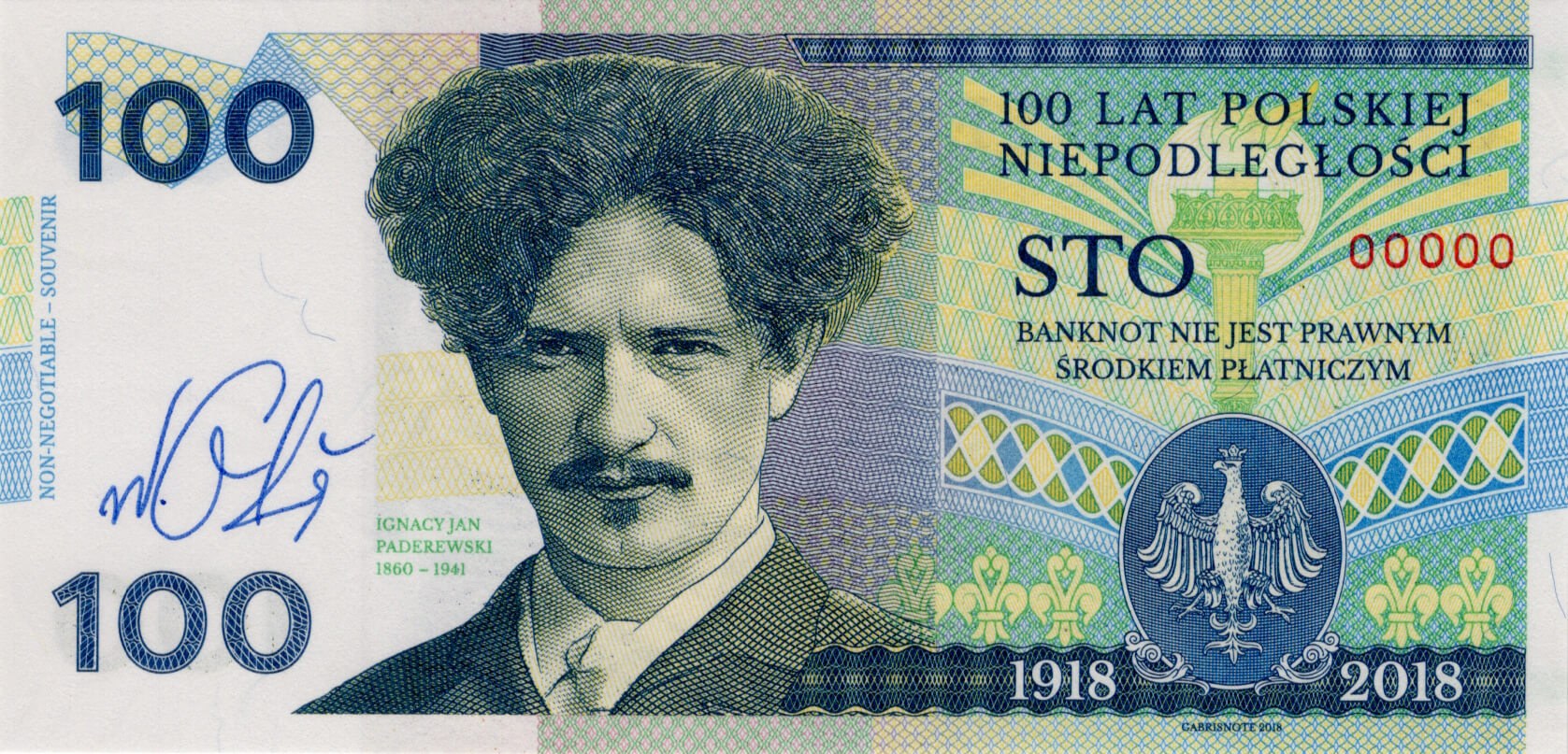 100 roků Polské nezávislosti 2018/2025 modrá verze - přední strana