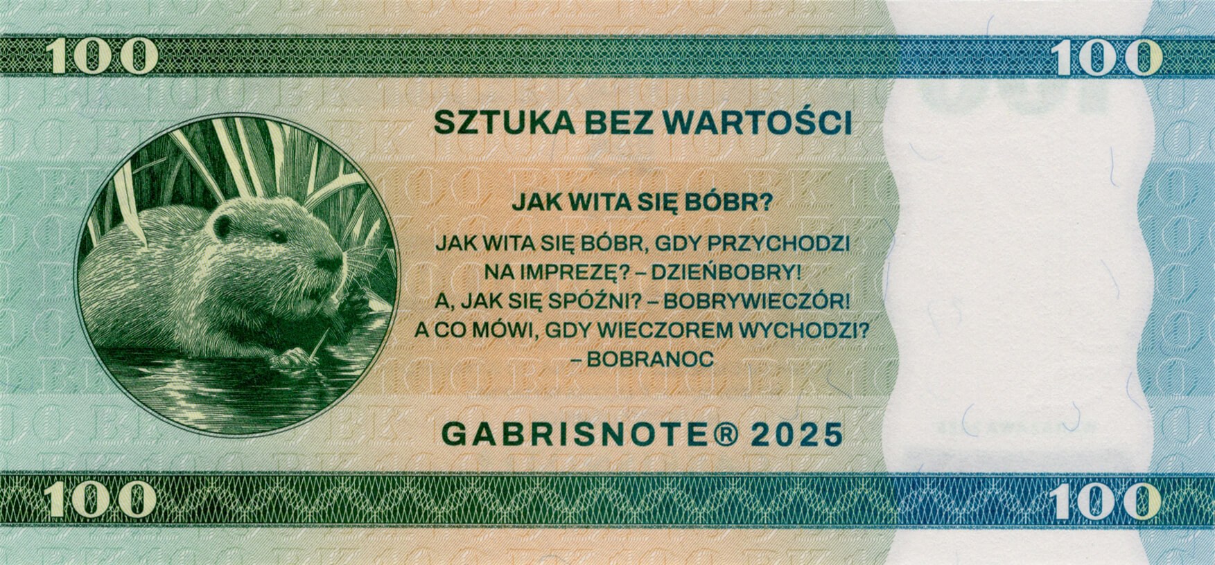 100 Bobrów - zadní strana