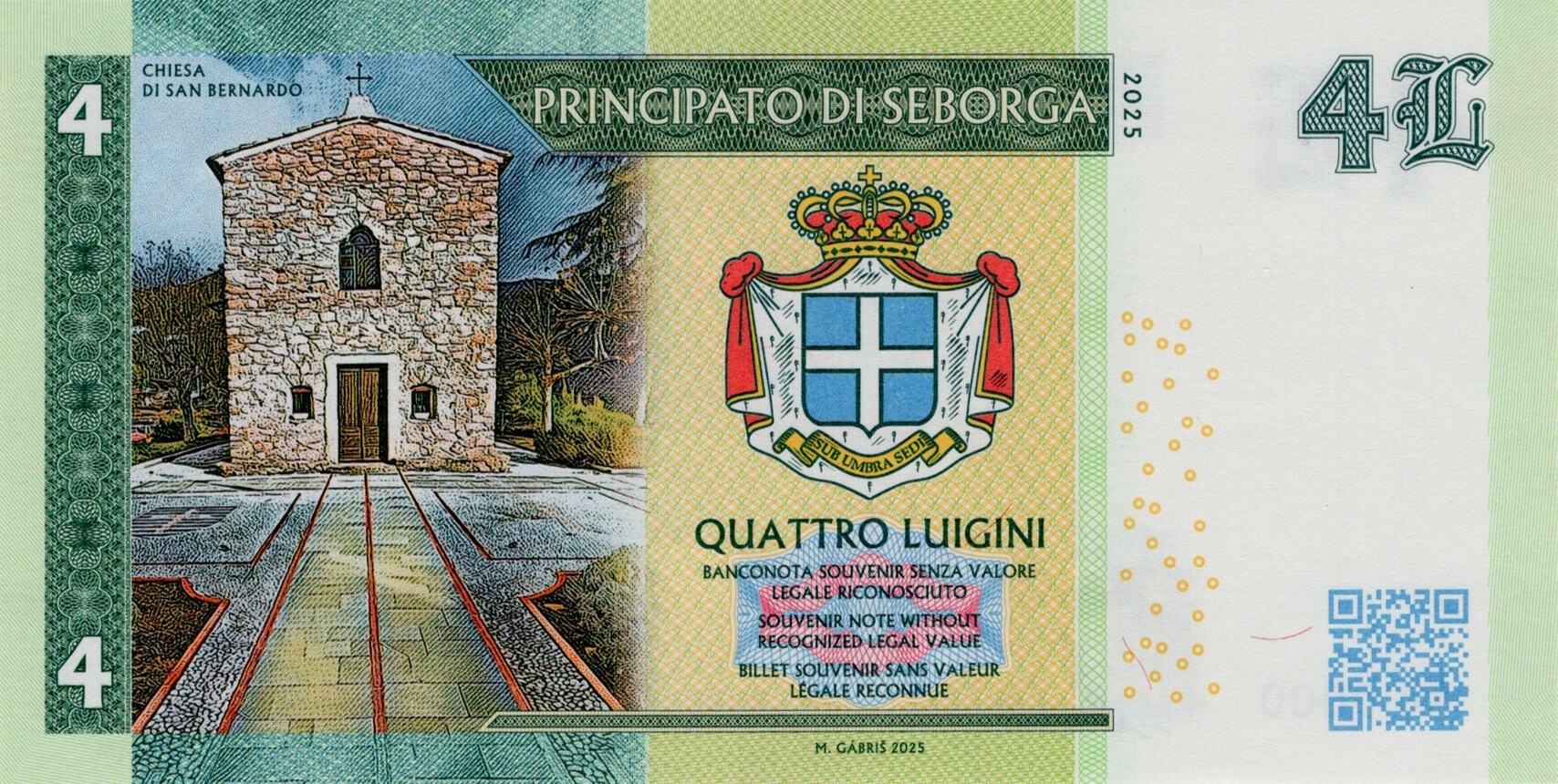 4 Luiginy S.A.S. NINA Principessa di Seborga - zadní strana