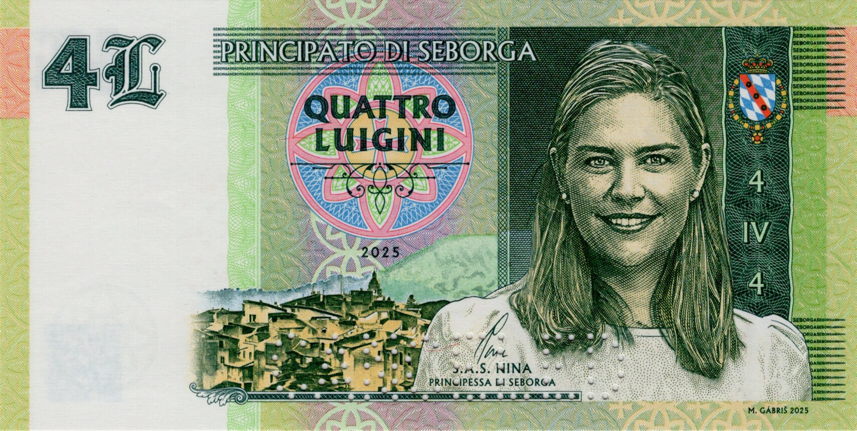 4 Luiginy S.A.S. NINA Principessa di Seborga - přední strana
