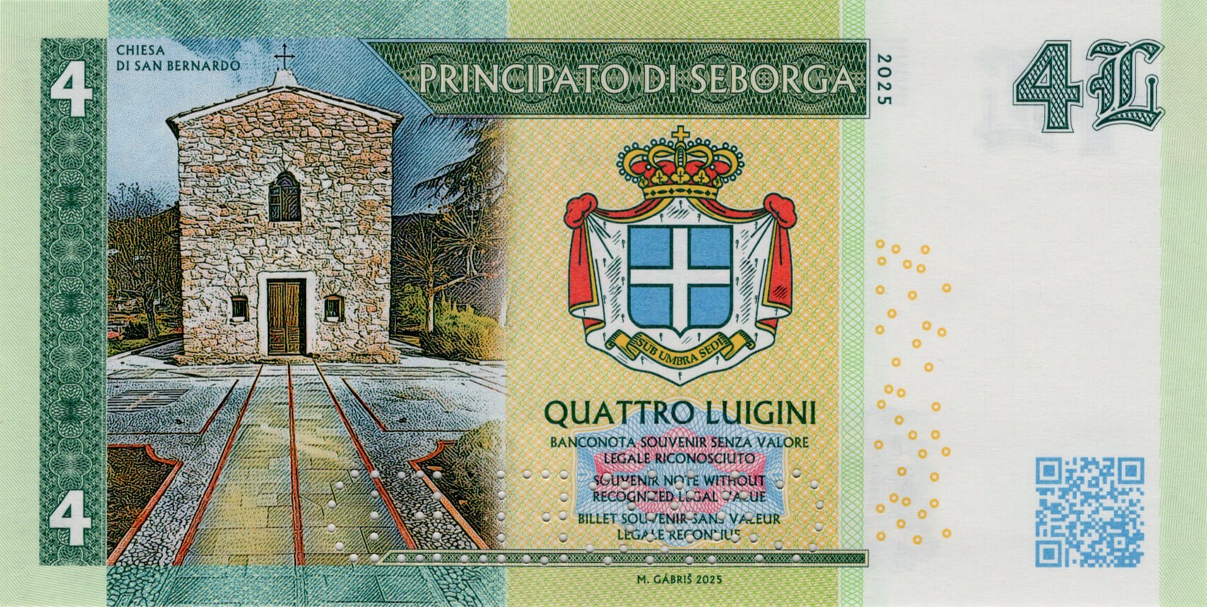 4 Luiginy S.A.S. NINA Principessa di Seborga - zadní strana