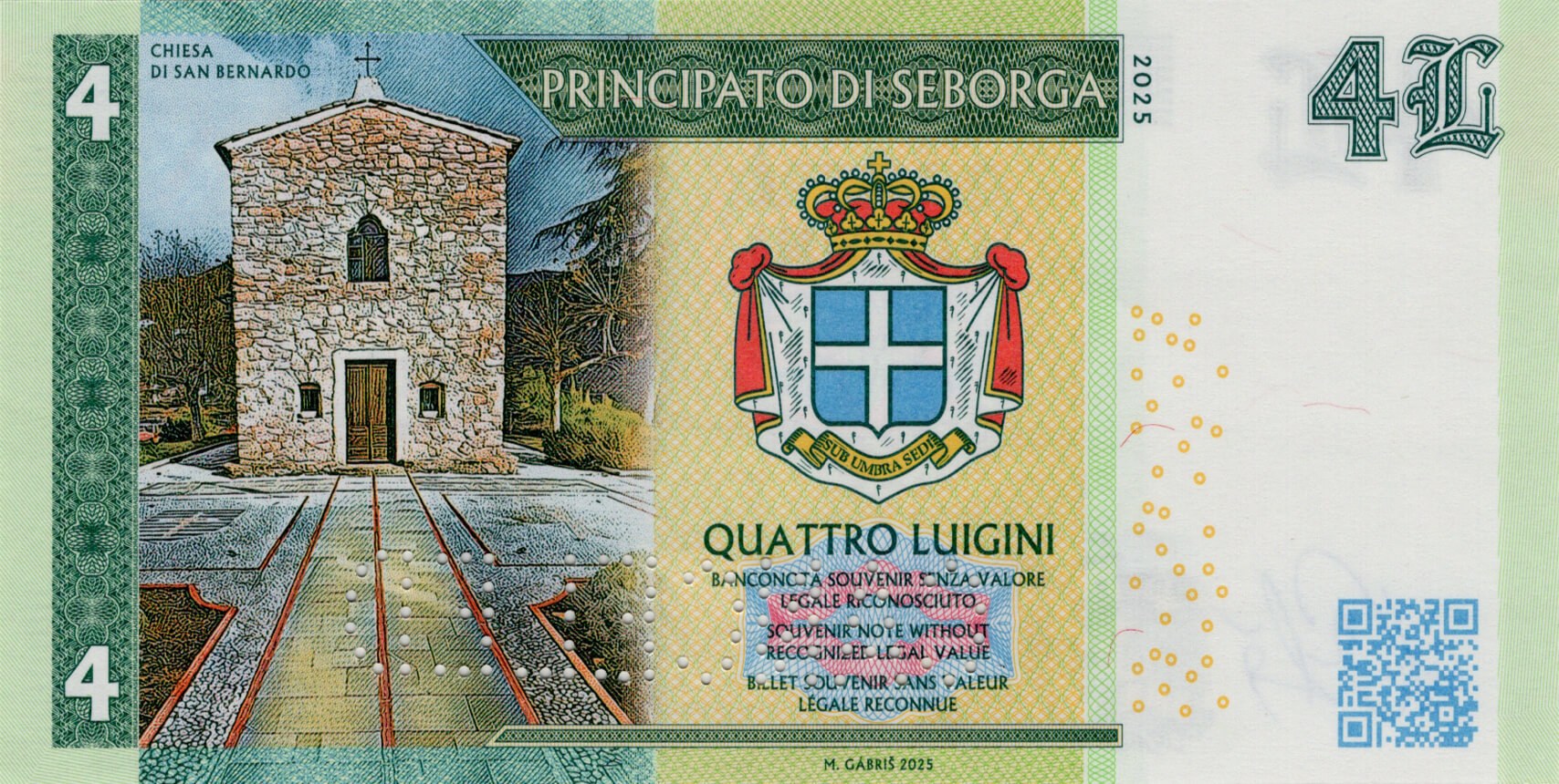 4 Luiginy S.A.S. NINA Principessa di Seborga - zadní strana