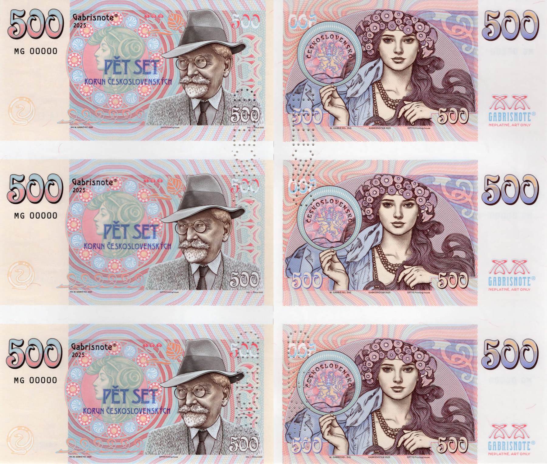 Arch 500 Kčs – Alfonz Mucha