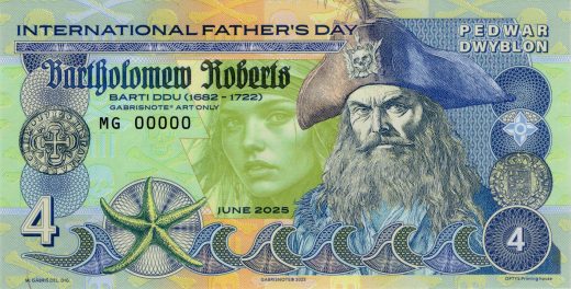 4 Doubloons pirát Bartholomew Roberts