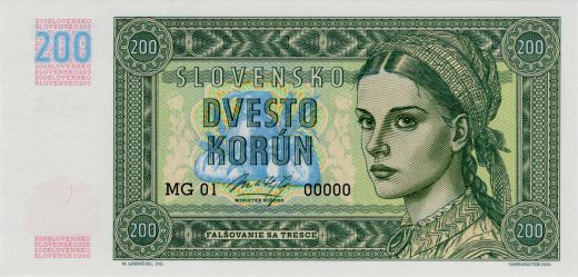 200 korún Slovensko varianta A