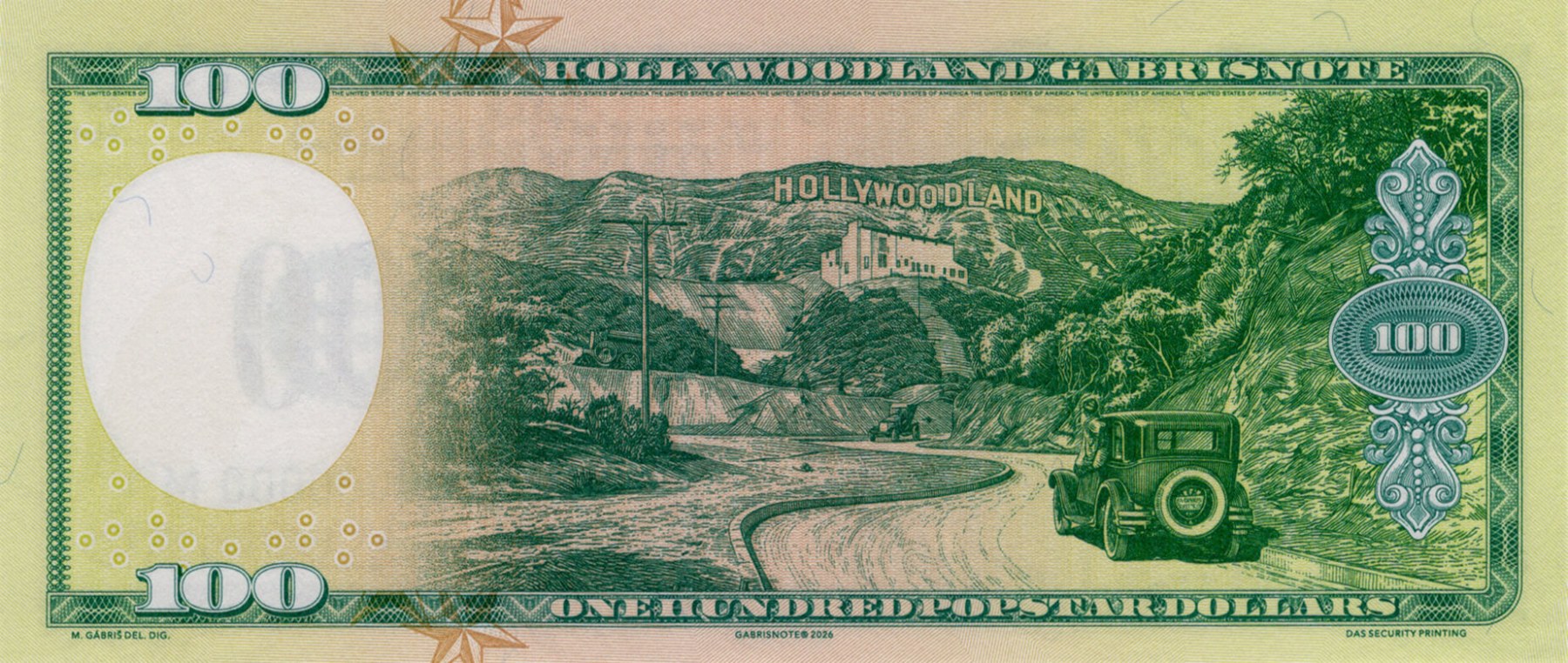 100 Dollars Marilyn Monroe - zadní strana