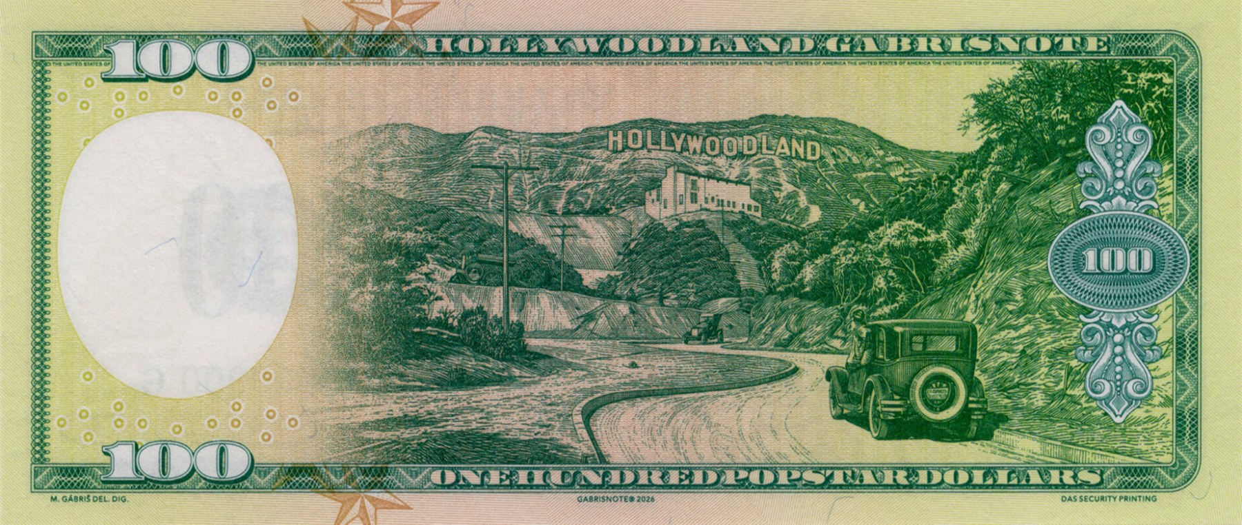 100 Dollars Marilyn Monroe - zadní strana