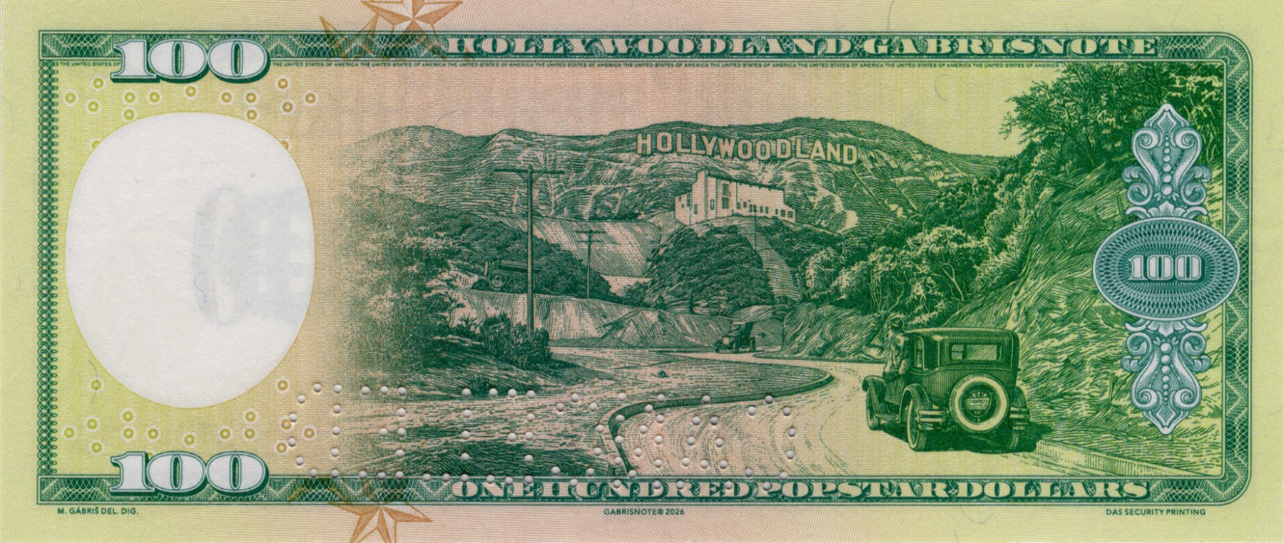 100 Dollars Marilyn Monroe - zadní strana
